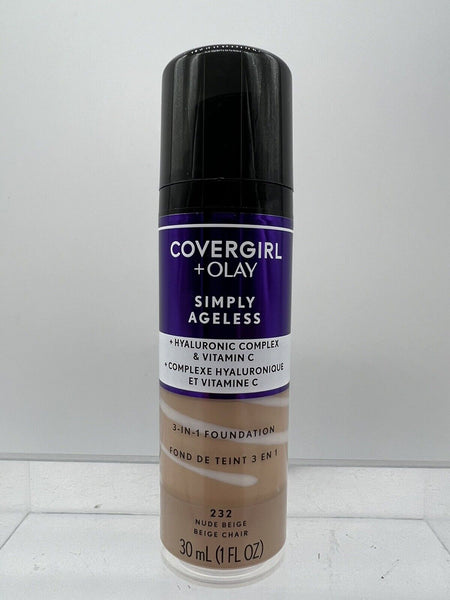 Covergirl +Olay Simply Ageless 232 Nude Beige 3in1 Liquid Foundation COMBINESHIP