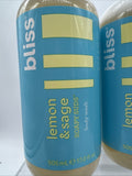 (3) Bliss Soapy Suds Body Wash Lemon & Sage 17oz Gentle Hydrating BROKEN PUMP