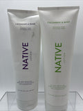 (2) Native Body Lotion Cucumber + Mint lavender Rose Silicone-Free Gift Set 12oz