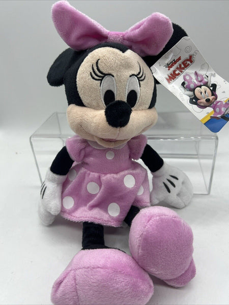 Disney Junior Minnie Mouse 11" Plush Stuffed Animal Character Doll Pink Polkadot