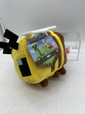 Mojang Minecraft Bee Plush Pillow Buddy 7” Stuffed Animal 2021 Jinx Bumble