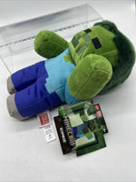 Mattel Minecraft 10" inch  Zombie Toy Green Plush Stuffed Animal Soft