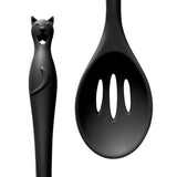 4 Piece Cat's Kitchen Gift Set Alchemy Gothic Whisk Slotted Pasta Spoon Black