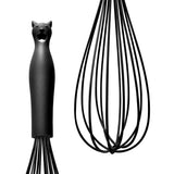 4 Piece Cat's Kitchen Gift Set Alchemy Gothic Whisk Slotted Pasta Spoon Black
