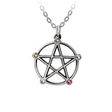 Alchemy Gothic P786  Wiccan Elemental Pentacle Necklace
