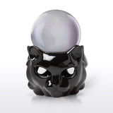 Alchemy Gothic MWCB2 Black Cat Faces Mug & Warmer or Tealight Candle Holder Hall