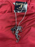 Alchemy Gothic P453  The Chemical Wedding Pendant Necklace Angel Dragon IN HAND