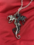 Alchemy Gothic P453  The Chemical Wedding Pendant Necklace Angel Dragon IN HAND