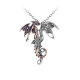 Alchemy Gothic P453  The Chemical Wedding Pendant Necklace Angel Dragon IN HAND
