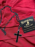 Alchemy England P618 Osbourne's Cross Pendant Necklace Skull Gothic ~IN HAND~