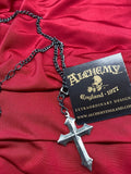 Alchemy England P618 Osbourne's Cross Pendant Necklace Skull Gothic ~IN HAND~