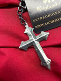 Alchemy England P618 Osbourne's Cross Pendant Necklace Skull Gothic ~IN HAND~