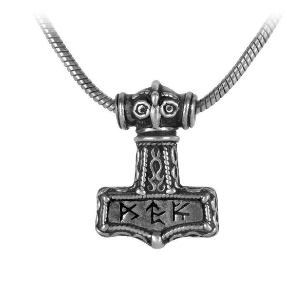 Alchemy Gothic P338  Bindrune Hammer Pendant Necklace Thor