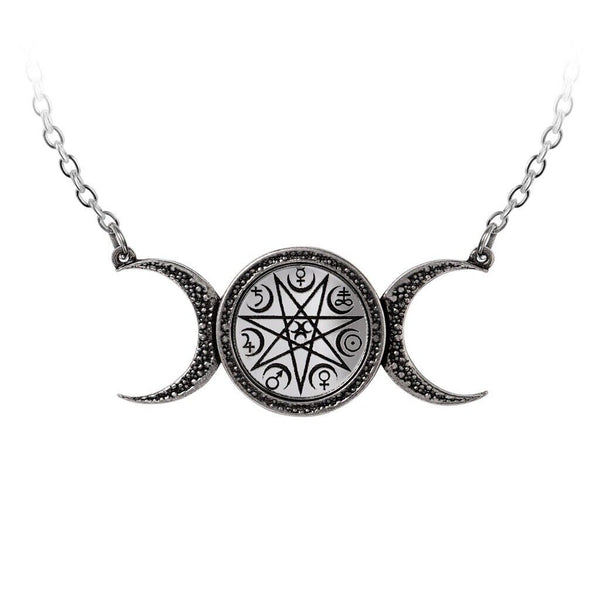 Alchemy Of England P954 - The Magical Phase Necklace  Gothic Pendant Moon Pagan