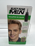 Just For Men Shampoo-In Hair Color Kit H-10 SANDY BLOND Blonde Gray COMBINESHIP