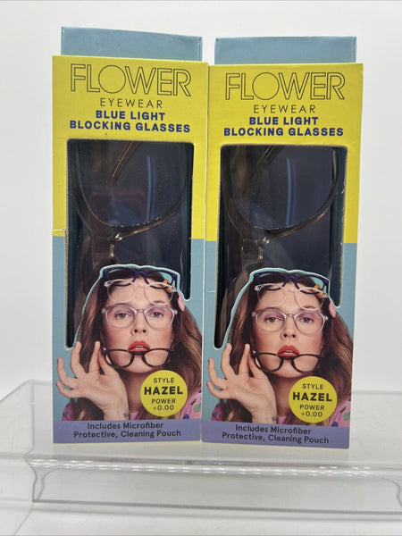 (2) Flower Eyewear Blue Light Blocking Glasses Hazel Crystal Blush Sunglasses