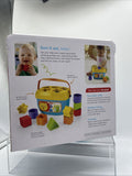 Fisher-Price Baby's First Blocks Shape Sorting Toy Storage Bucket 12 Pieces+