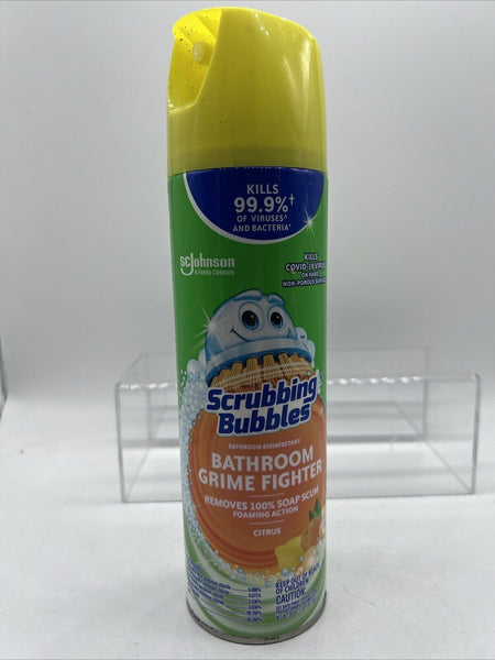 Scrubbing Bubbles Bathroom Grime Fighter Scum Aerosol Citrus 20 oz