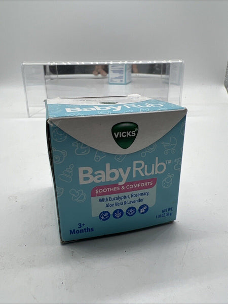Vicks BabyRub  Soothing Rub for Baby 3 Months + Vapo 1.76 oz (50g) COMBINESHIP