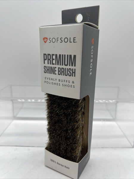 Sof Sole PREMIUM SHOE SHINE BRUSH 100% HORSE HAIR Evenly Buffs & Polishes Shoes