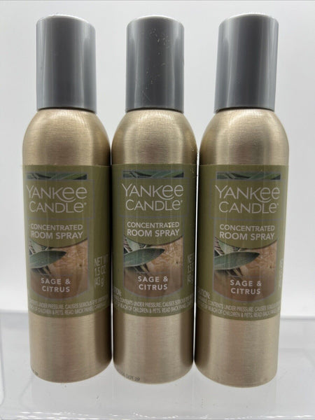 (3) Yankee Candle Sage & Citrus Concentrated Room Spray Aromatherapy COMBINESHIP