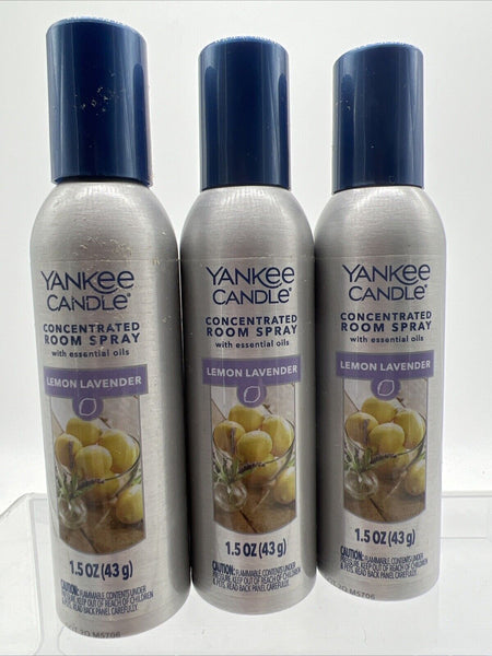 (3) Yankee Candle Lemon & Lavender  Concentrated Room Spray Aroma COMBINESHIP