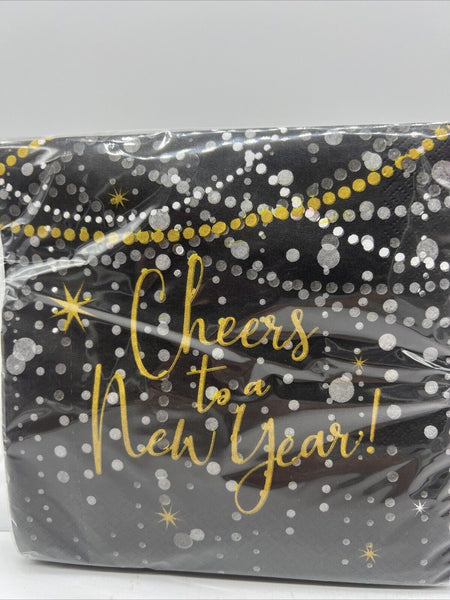 Happy New Year Eve Cheers Holiday Party Paper 16pk Dinner Napkin  COMBINESHIP