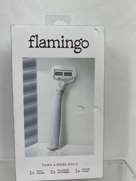 Flamingo Rose Gold S 5-blade Razor & Replacement Cartridge Taro COMBINESHIP