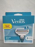 Gillette Venus Smooth Razor 3 Blade Refill Value Cartridges 8 ct COMBINESHIP