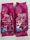 (2) Gillette Daisy Classic Disposable Women Razor 12 Count & 1 Free Simply Venus