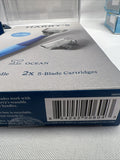 Harry's Ocean Men's Razor Includes 1 Razor Handle & 2 Cartridges COMBINESHIP