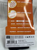 Heat Lockers WARMER Thermal Socks Crew Solid Black Womens 5-9 Mens 4-8 183518