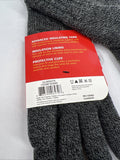 Heat Lockers Mens Gray Knit Insulating Thermal Faux Fur Lined Gloves Size M/L