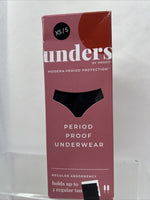 UNDERS XS/S BRIEF Period Proof Underwear Regular Absorb Black Panty COMBINESHIP