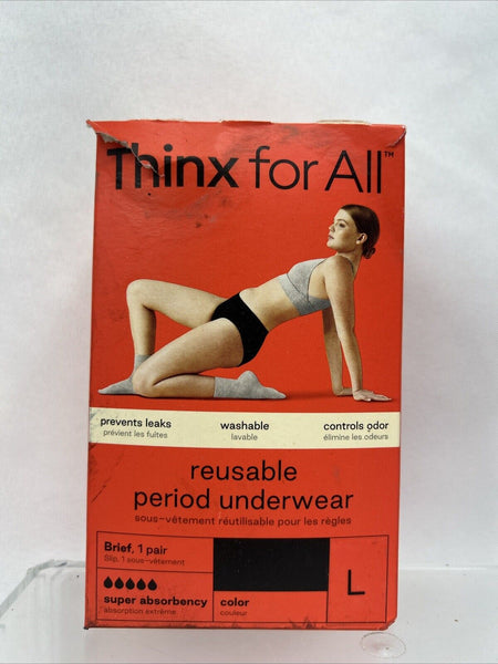 Thinx for All Period Super Absorbency Brief Underwear Washable Large COMBINESHIP