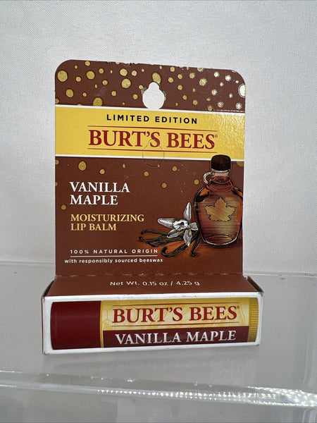 Burt's Bees Limited Edition Vanilla Maple Moisturizing Lip Balm COMBINESHIP