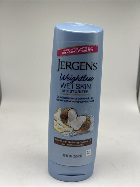 Jergens Weightless Wet After Shower Moisturizer Coconut Oil & Hyaluronic 10oz