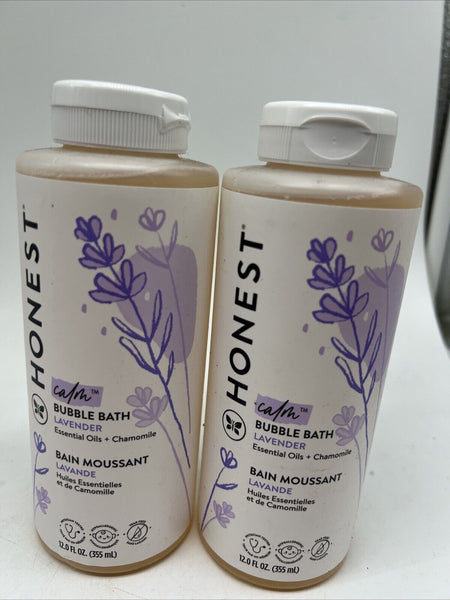 (2) The Honest Company Foaming Bubble Bath Gentle for Baby Calming Lavender
