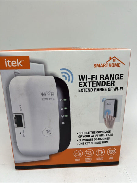itek Smarthome Wi-Fi Range Extender Eliminate Dead Zones Is Easy Set Up Home