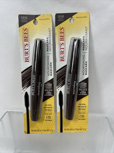 (2) 1310 Burt'S Bees  100% Natural Nourishing Mascara Black Brown COMBINESHIP