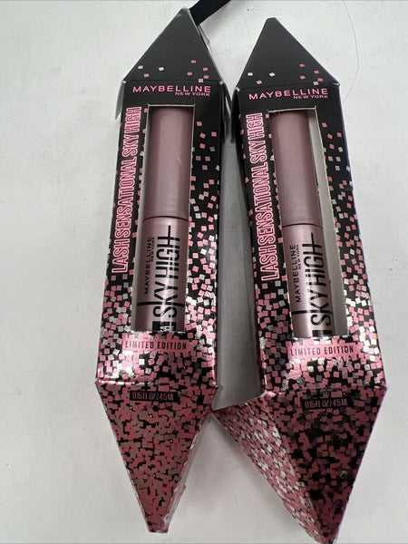 (2) Very Black  Maybelline Lash Sensational Sky High Mascara Christmas Ornament
