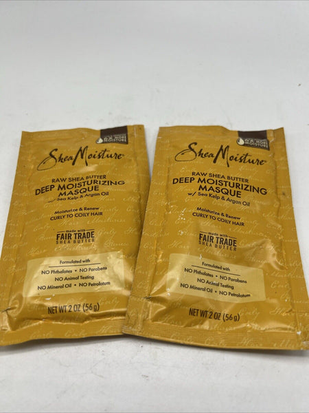 (2) Shea Moisture Deep Conditioning Hair Mask Masque Sea Kelp Gift Set 1.75