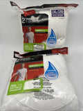 (2) XXL HANES MEN TAGLESS T-SHIRTS SOLID WHITE 2 PACK  2XL 50-52" COMBINESHIP