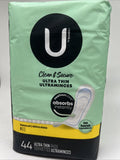 U by Kotex-Clean & Secure Ultra Thin Regular Pads 44 Count COMBINESHIP