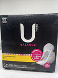 U by Kotex Balance Ultra Thin Pads with Wings, Regular 50 Count COMBINESHIP