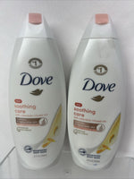 (2) Dove Soothing Care Body Wash Hydrate Calendula infused oils 22oz COMBINESHIP