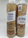 (2) St. Ives Oatmeal Shea Butter Soothing Body Wash Moisturizer 22oz