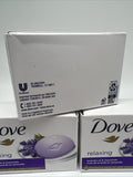 (3) Dove Beauty Bar Soap Relaxing Lavender Oil & Chamomile Moisturizer 3.75oz