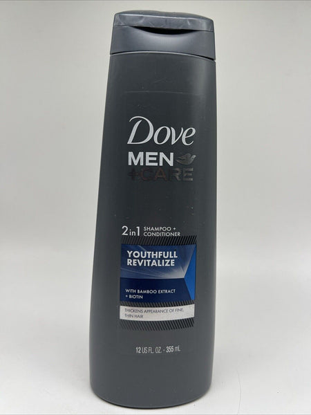 Dove Men 2 in 1 Shampoo + Conditioner Youthfull Revitalize Hair 12Oz COMBINESHIP