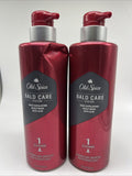 (2) Old Spice Bald Care System Daily Exfoliating Scalp Wash Shampoo Aloe 17.9oz